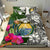 Nauru Bedding Set White - Turtle Plumeria Banana Leaf Crest - Polynesian Pride