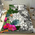 Kosrae Bedding Set White - Turtle Plumeria Banana Leaf - Polynesian Pride