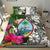 Guam Bedding Set White - Turtle Plumeria Banana Leaf - Polynesian Pride