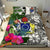 Cook Islands Bedding Set White - Turtle Plumeria Banana Leaf - Polynesian Pride