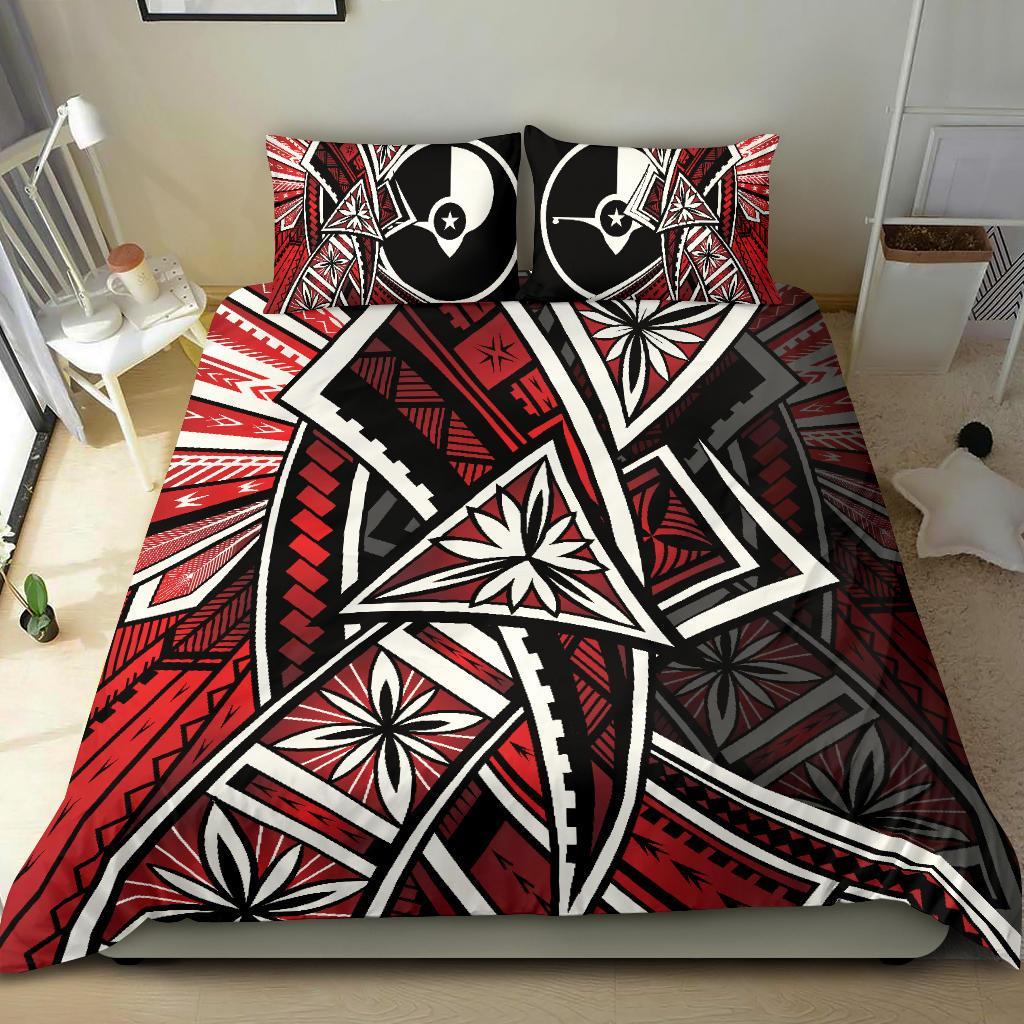 YAP Bedding Set - Tribal Flower Special Pattern Red Color - Polynesian Pride