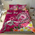 Samoa Custom Personalised Bedding Set - Turtle Plumeria (Pink) - Polynesian Pride