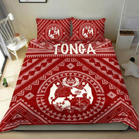 Tonga Bedding Set - Tonga Seal With Polynesian Tattoo Style (Red) - Polynesian Pride