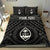 Guam Personalised Bedding Set - Guam Seal With Polynesian Tattoo Style (Black) - Polynesian Pride