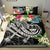 Guam Polynesian Bedding Set - Summer Plumeria (Black) Black - Polynesian Pride