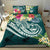 Guam Polynesian Bedding Set - Summer Plumeria (Turquoise) Turquoise - Polynesian Pride