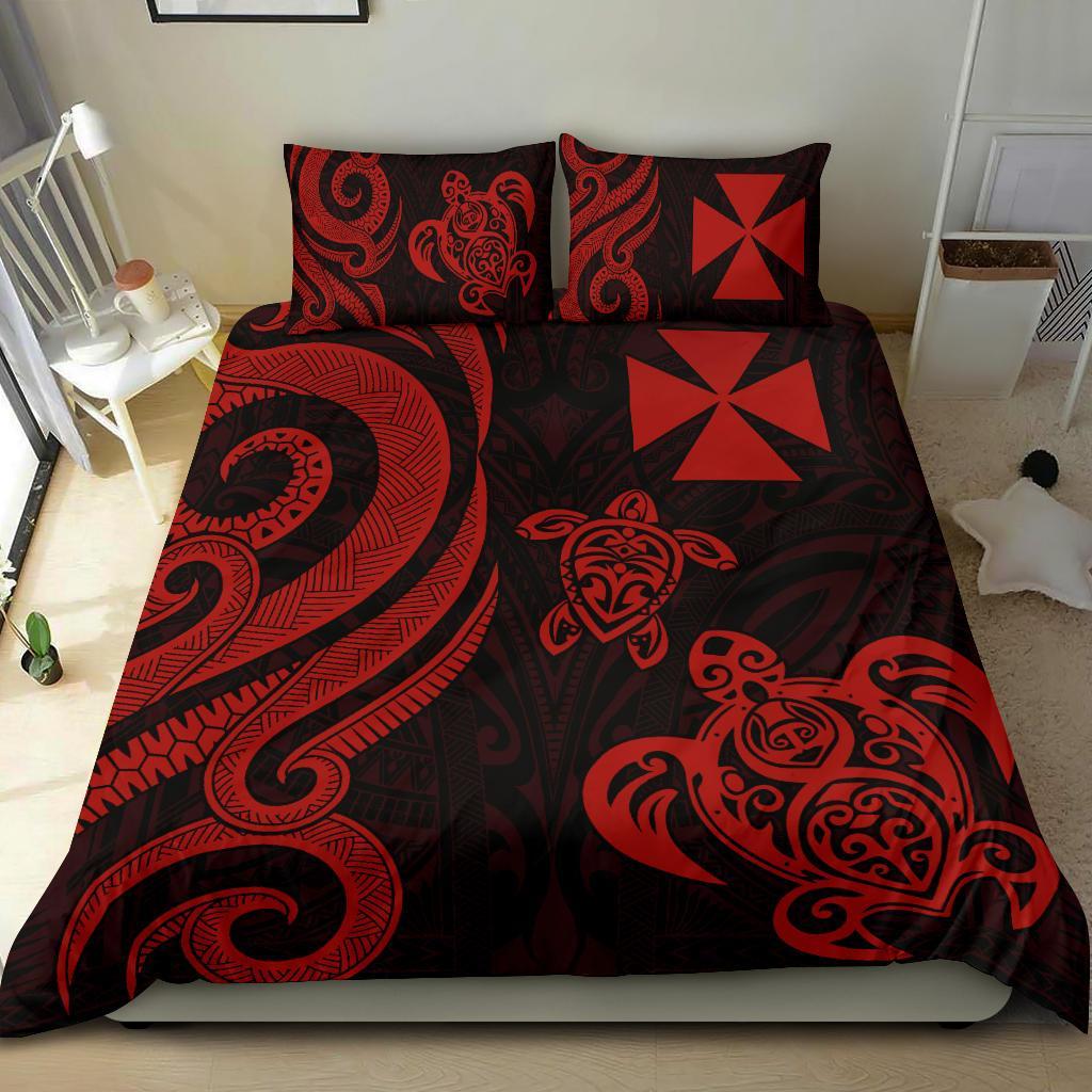 Wallis and Futuna Bedding Set - Red Tentacle Turtle Red - Polynesian Pride