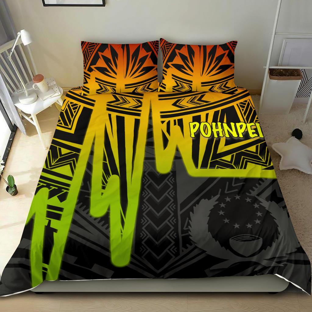 Pohnpei Bedding Set - Pohnpei Seal In Heartbeat Patterns Style (Reggae) Reggae - Polynesian Pride