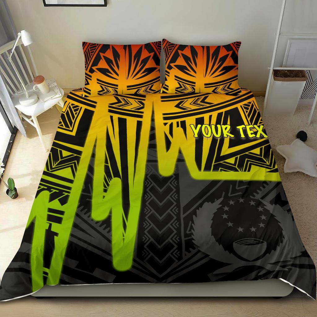 Pohnpei Personalised Bedding Set - Pohnpei Seal In Heartbeat Patterns Style (Reggae) Reggae - Polynesian Pride