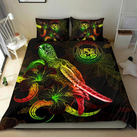 Hawaii Polynesian Bedding Set - Turtle With Blooming Hibiscus Reggae - Polynesian Pride