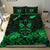 Maori Aotearoa Rugby Haka Bedding Set New Zealand Silver Fern - Green - Polynesian Pride