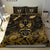 Maori Aotearoa Rugby Haka Bedding Set New Zealand Silver Fern - Gold - Polynesian Pride