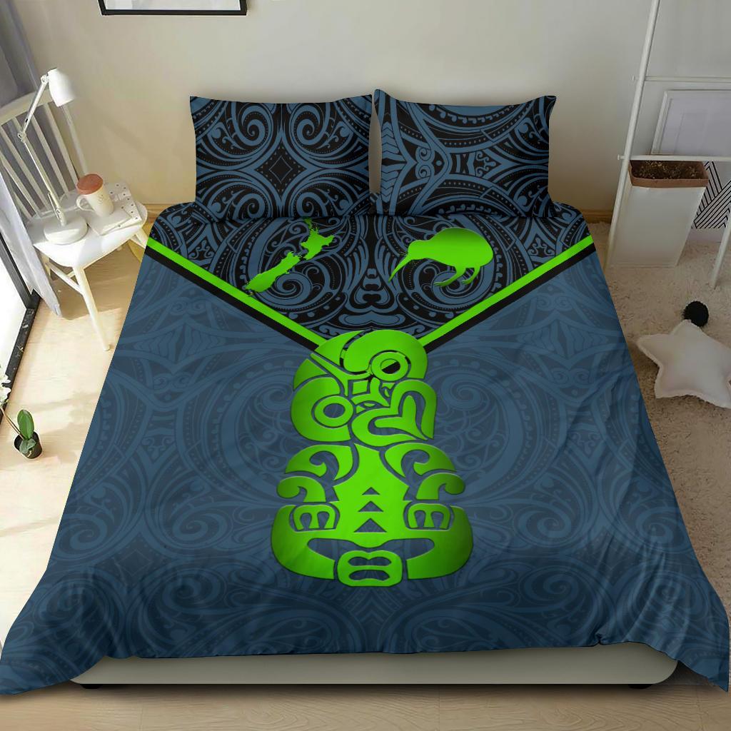 New Zealand Maori Rugby Bedding Set Pride Version - Navy Art - Polynesian Pride