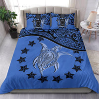 Cook Island Duvet Cover Set - Cook Island Flag & Coat Of Arms Blue - Polynesian Pride
