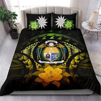 Nauru Duvet Cover Set - Nauru Coat Of Arms & Reggae Hibiscus - Polynesian Pride