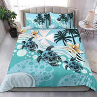 Polynesian Duvet Cover Set - Wallis And Futuna Bedding Set Blue Turtle Hibiscus - Polynesian Pride