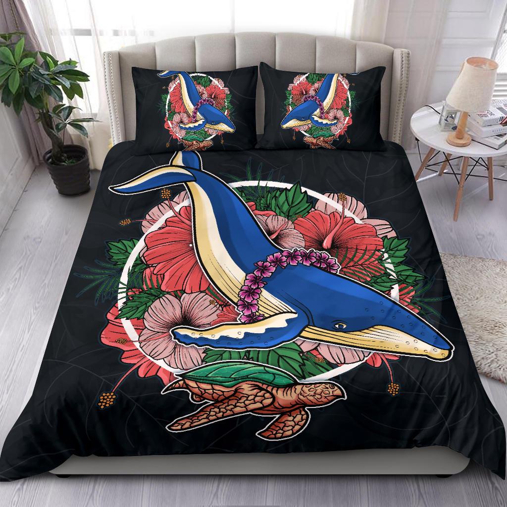 Hawaii Duvet Cover Set - Polynesian Whale Turtle - Polynesian Pride