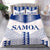 Polynesian Bedding Set - Manu Samoa Duvet Cover White Version Art - Polynesian Pride