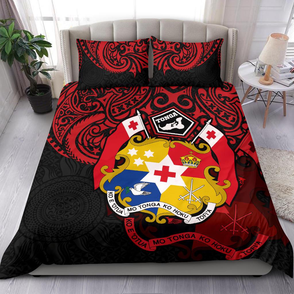 Tonga Polynesian Duvet Cover Set - Tongan Pride RED - Polynesian Pride