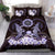 Polynesian Duvet Cover Set - Tahiti Bedding Set Shark Polynesia Compass Plumeria Purple - Polynesian Pride