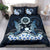 Polynesian Duvet Cover Set - Tahiti Bedding Set Shark Polynesia Compass Plumeria Blue - Polynesian Pride