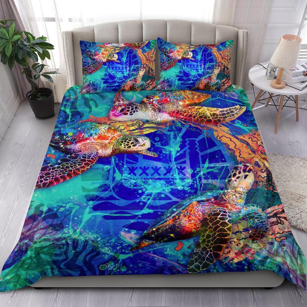 Tahiti Polynesian Duvet Cover Set - Coral Treasure - Polynesian Pride