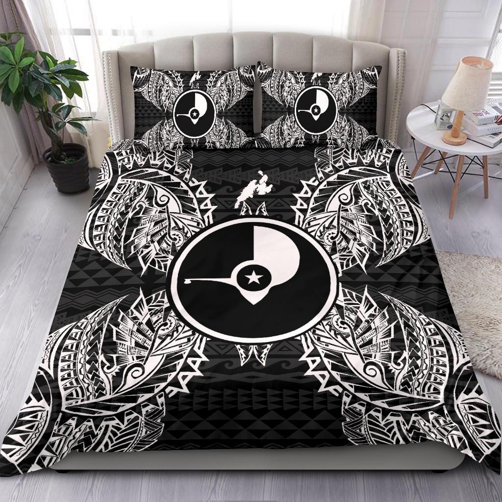 Polynesian Bedding Set - Yap Duvet Cover Set Map Black Black - Polynesian Pride