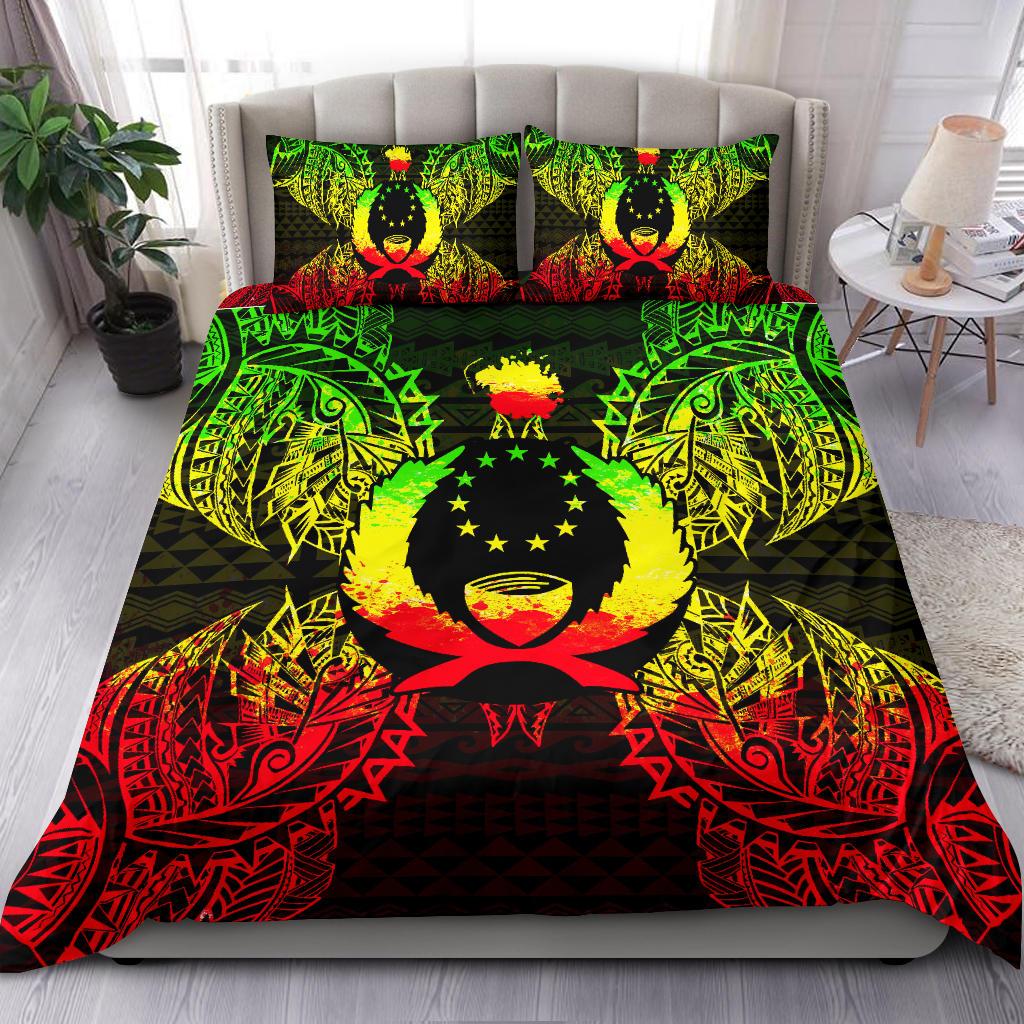 Polynesian Bedding Set - Pohnpei Duvet Cover Set Map Reggae Reggae - Polynesian Pride