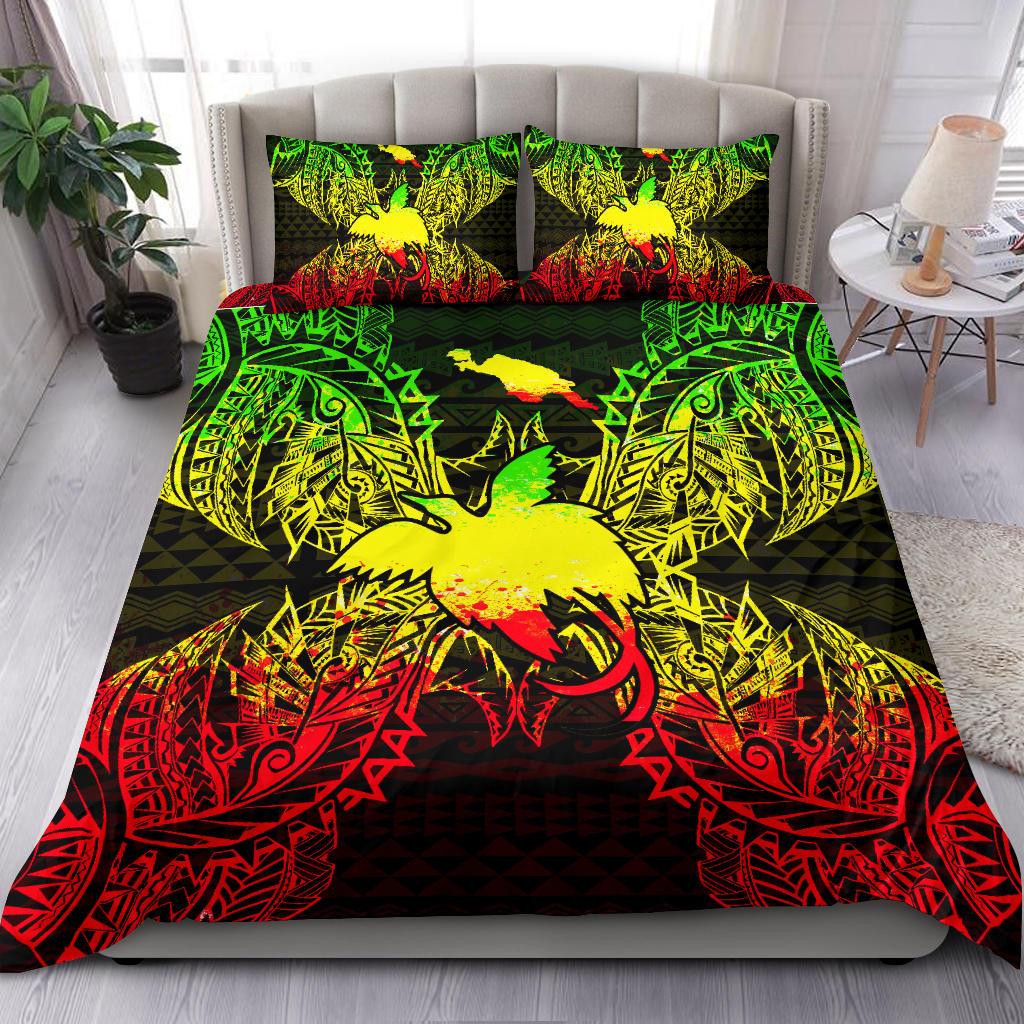 Polynesian Bedding Set - Papua New Giunea Duvet Cover Set Map Reggae Reggae - Polynesian Pride
