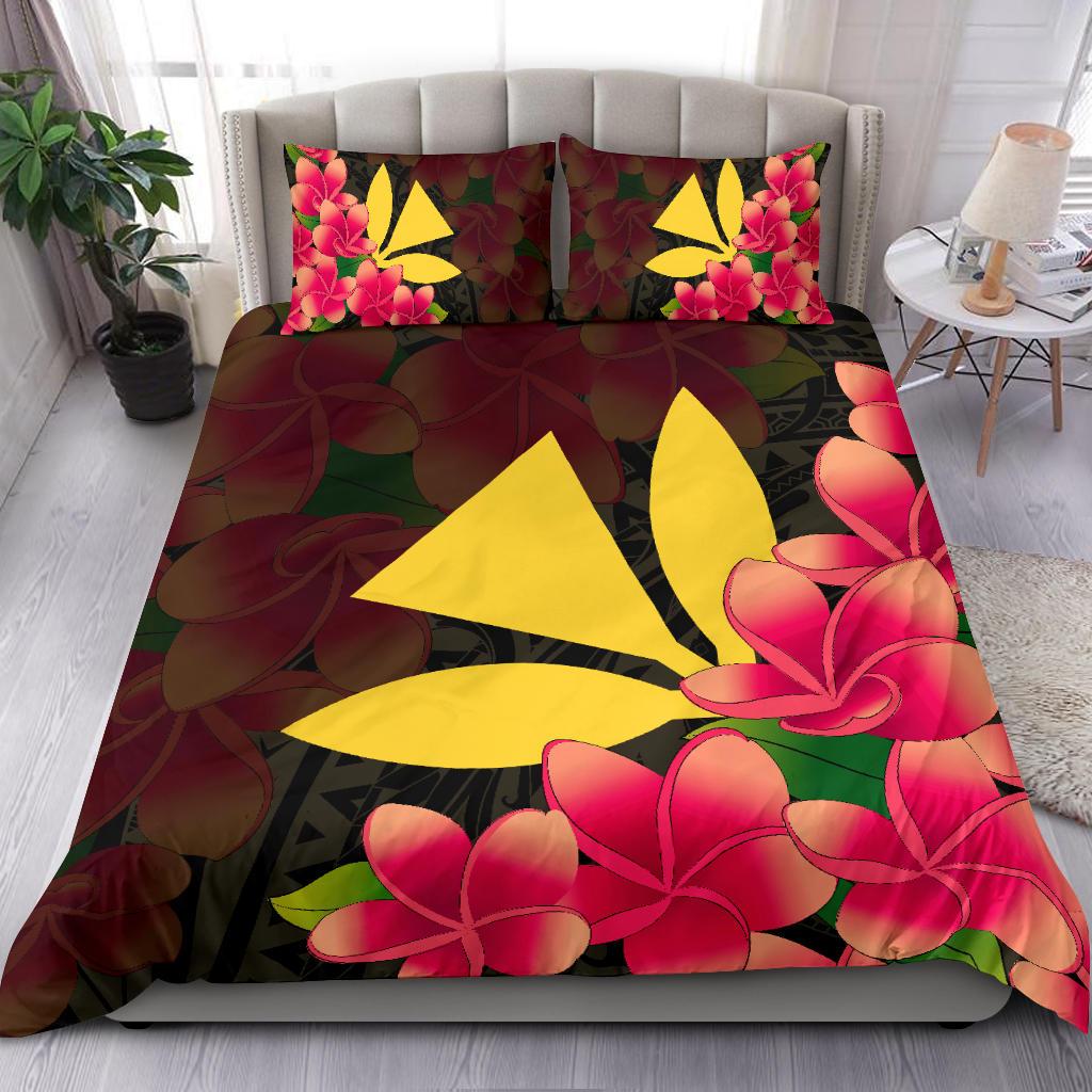 Hawaiian Kanaka Plumeria Polynesian Bedding Set - Polynesian Pride