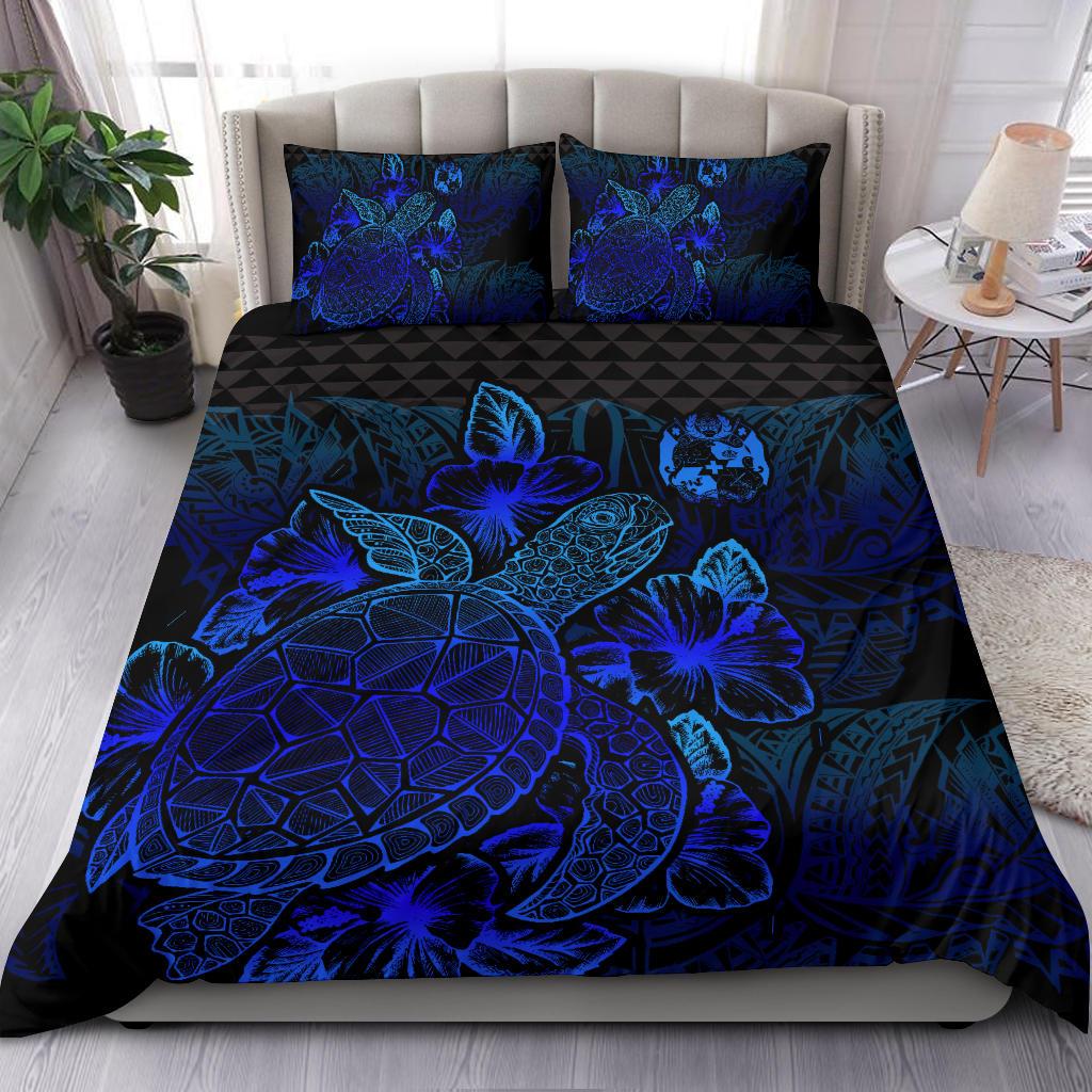 Polynesian Bedding Set - Tonga Duvet Cover Set Blue Color - Polynesian Pride