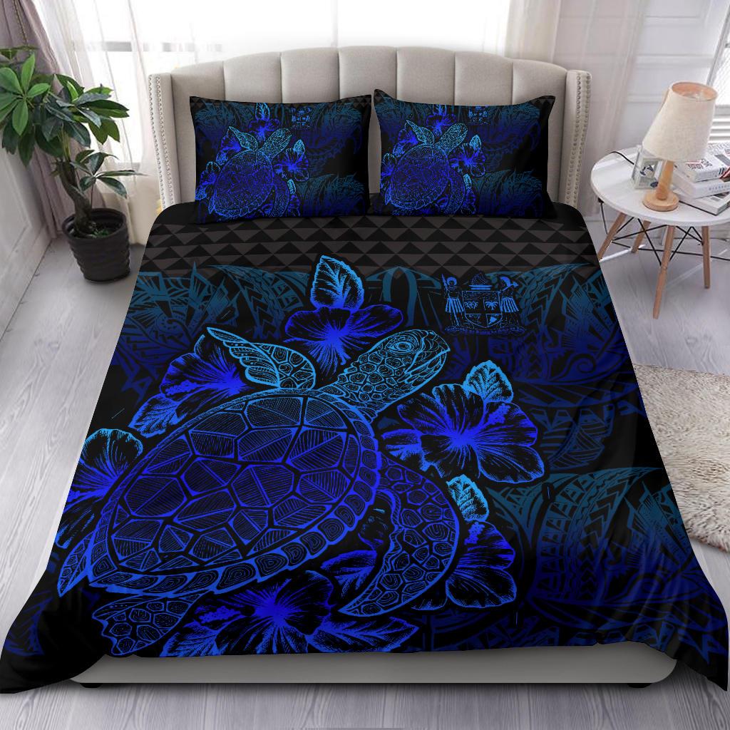 Polynesian Bedding Set - Fiji Duvet Cover Set Blue Color - Polynesian Pride