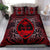 Guam Polynesian Bedding Set - Red Hibiscus Coat Of Arms Red - Polynesian Pride