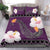 Hawaii Bedding Set - Flowers Polynesian Pattern Purple Color - Polynesian Pride