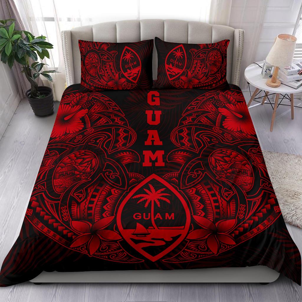 Polynesian Bedding Set - Guam Duvet Cover Sets - Red Turtle Homeland - Polynesian Pride