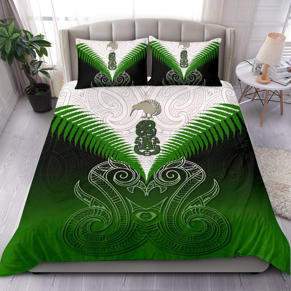 Maori Manaia Bedding Set Green Green - Polynesian Pride