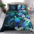 Kanaka Maoli (Hawaiian) Bedding set - Sea Turtle Tropical Hibiscus And Plumeria Blue - Polynesian Pride