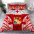 Polynesian Bedding Set - Tonga Duvet Cover Set - Pattern With Seal Red Version Red - Polynesian Pride