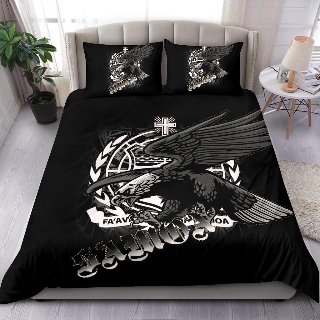 Samoa Polynesian Bedding Set - Samoa Eagle Black - Polynesian Pride