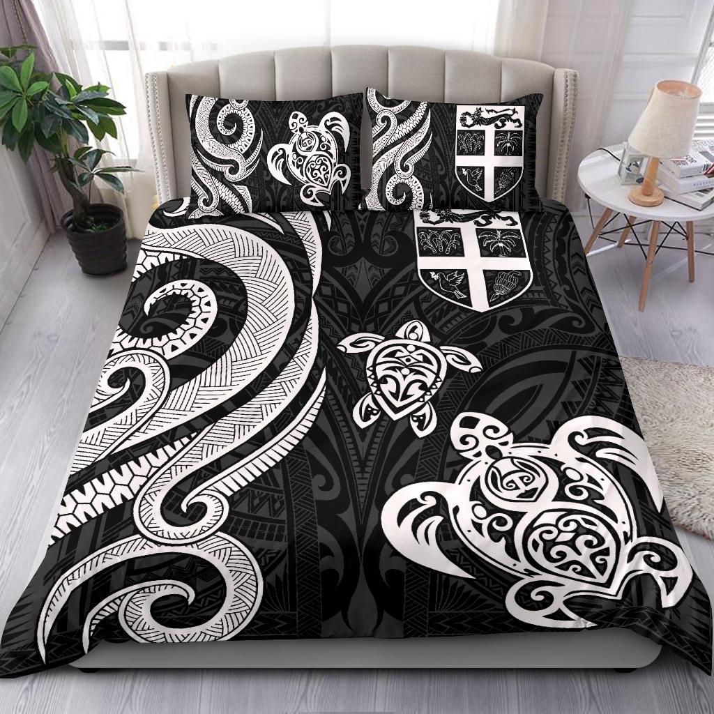 Fiji Polynesian Bedding Set - White Tentacle Turtle - Polynesian Pride