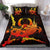 Pohnpei Micronesia Bedding Set - Swordfish With Hibiscus Black - Polynesian Pride