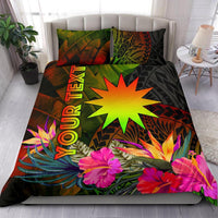 Nauru Polynesian Personalised Bedding Set - Hibiscus and Banana Leaves - Polynesian Pride
