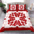 Hawaii Bedding Set - Hawaiian Quilt Plumeria Medallion Red - AH - Polynesian Pride