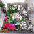 Pohnpei Bedding Set White - Turtle Plumeria Banana Leaf White - Polynesian Pride