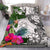 Chuuk Bedding Set White - Turtle Plumeria Banana Leaf White - Polynesian Pride