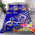 Samoa Custom Personalised Bedding Set - Turtle Plumeria (Blue) Blue - Polynesian Pride