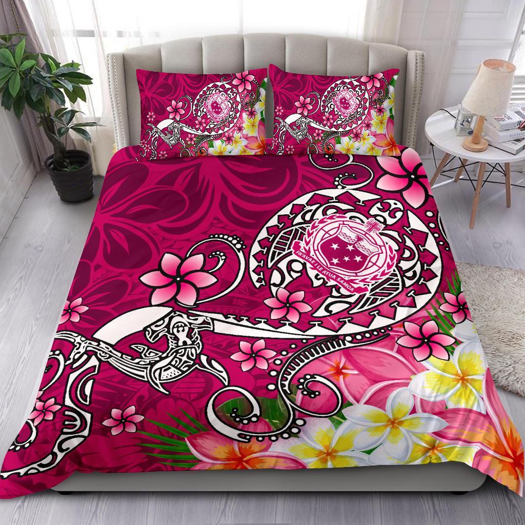 Samoa Bedding Set - Turtle Plumeria (Pink) Pink - Polynesian Pride