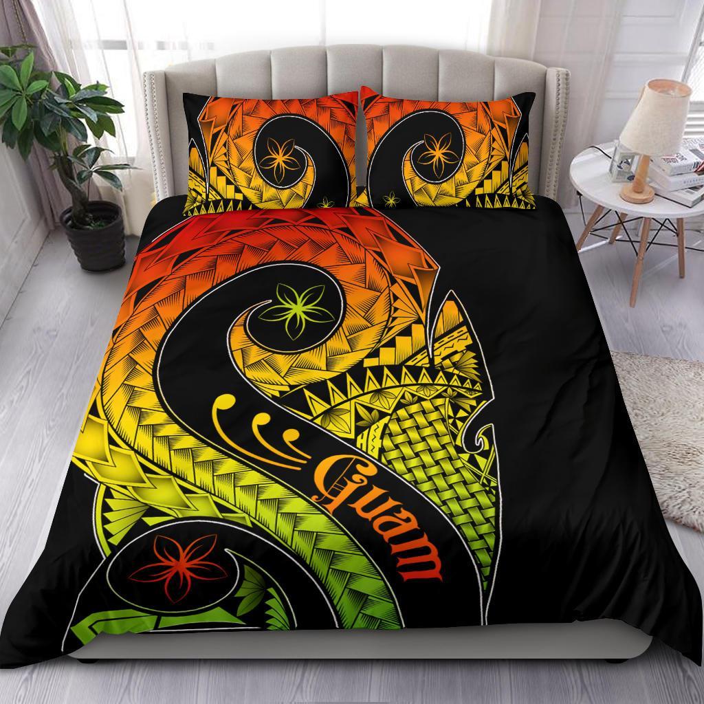 Guam Bedding Set - Guam Polynesian Decorative Patterns Black - Polynesian Pride