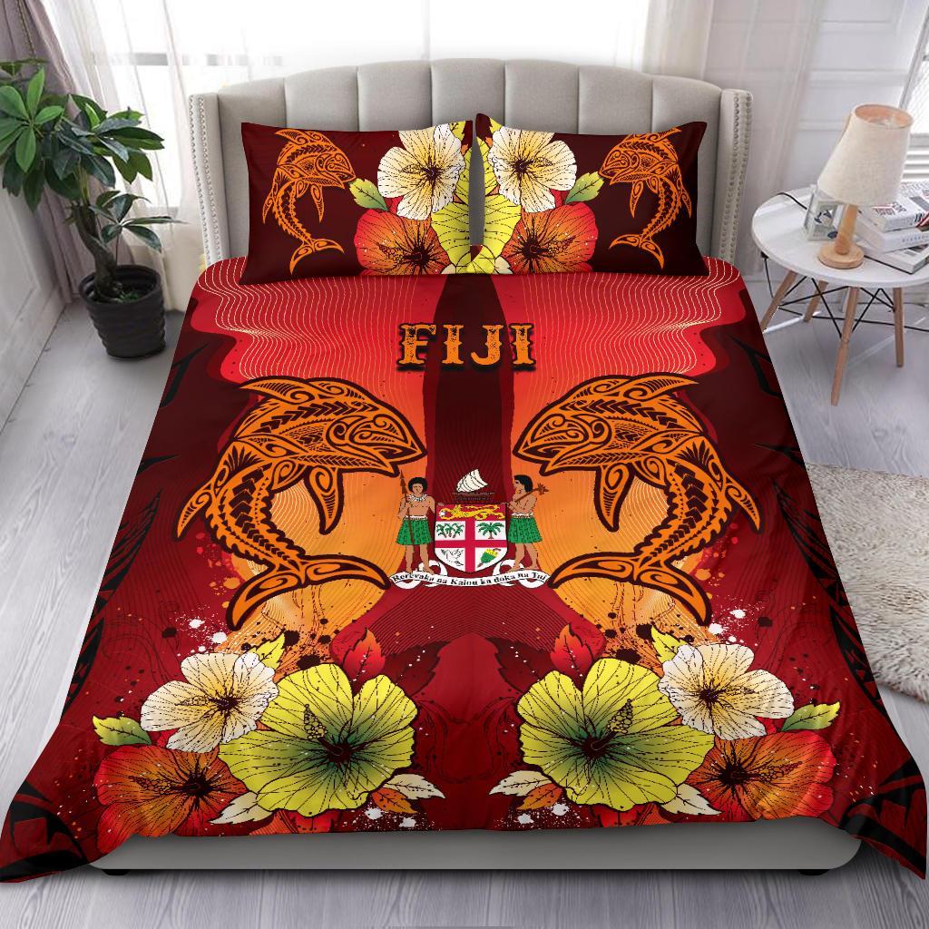 Fiji Bedding Sets - Tribal Tuna Fish Orange - Polynesian Pride