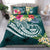 Guam Polynesian Bedding Set - Summer Plumeria (Turquoise) - Polynesian Pride